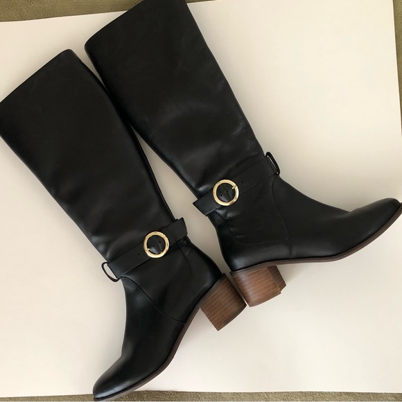Anthropologie Liendo by Seychelles Tall Black Riding Boots Womens Sz 6 1/2 - Picture 5 of 15